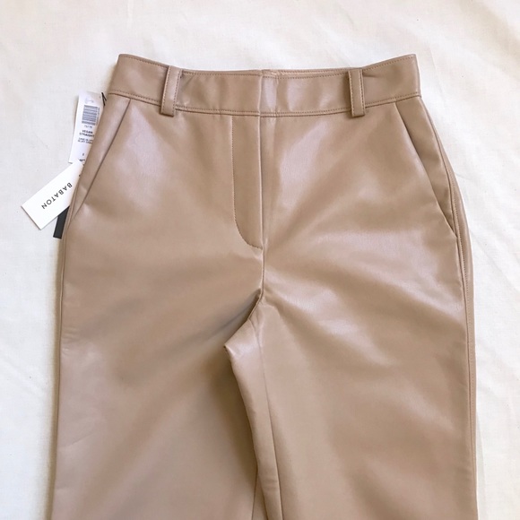 SOLD Aritzia Babaton Vegan Leather Straight Pant - Picture 3 of 7